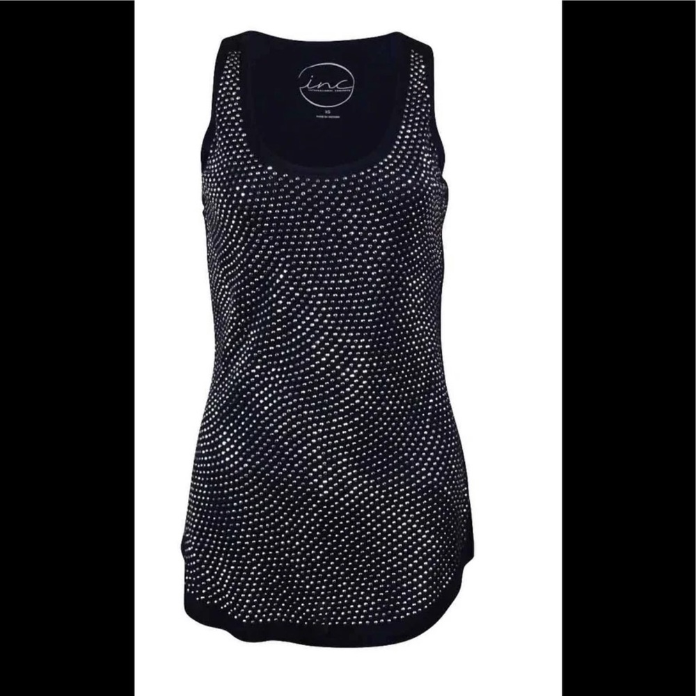 NEW INC International Concepts Black Studded Tank